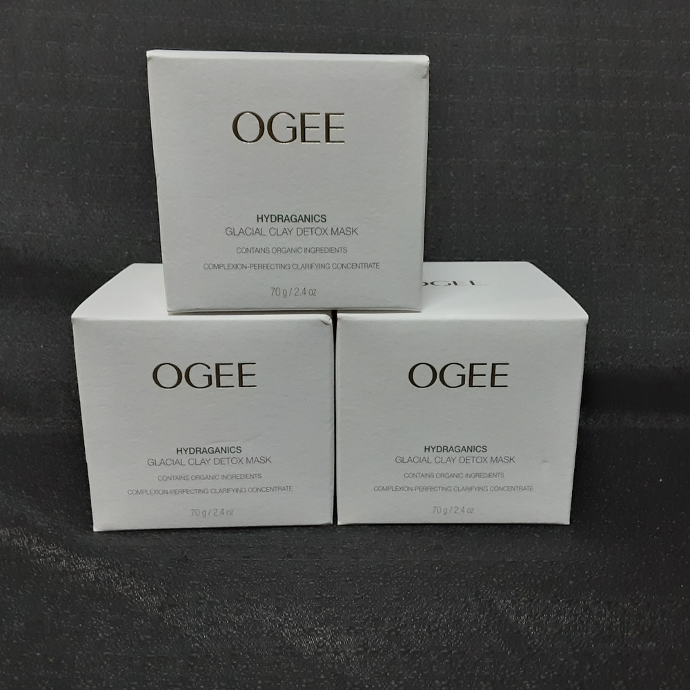 3 New Ogee Hydraganics Glacial Clay Detox Mask -